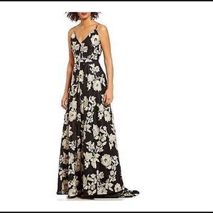 Calvin Klein Floral Embroidered Gown